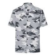 Frozen Tundra Topo CAMO Unisex Short-Sleeve Button Shirt