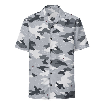 Frozen Tundra Topo CAMO Unisex Short-Sleeve Button Shirt