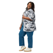 Frozen Tundra Topo CAMO Unisex Short-Sleeve Button Shirt