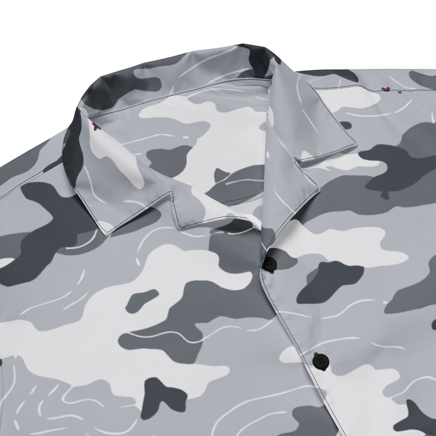 Frozen Tundra Topo CAMO Unisex Short-Sleeve Button Shirt