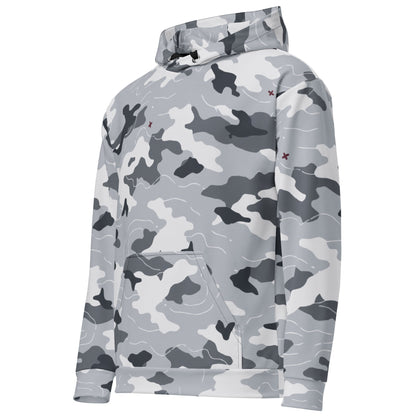 Frozen Tundra Topo CAMO Unisex Hoodie - Hoodies