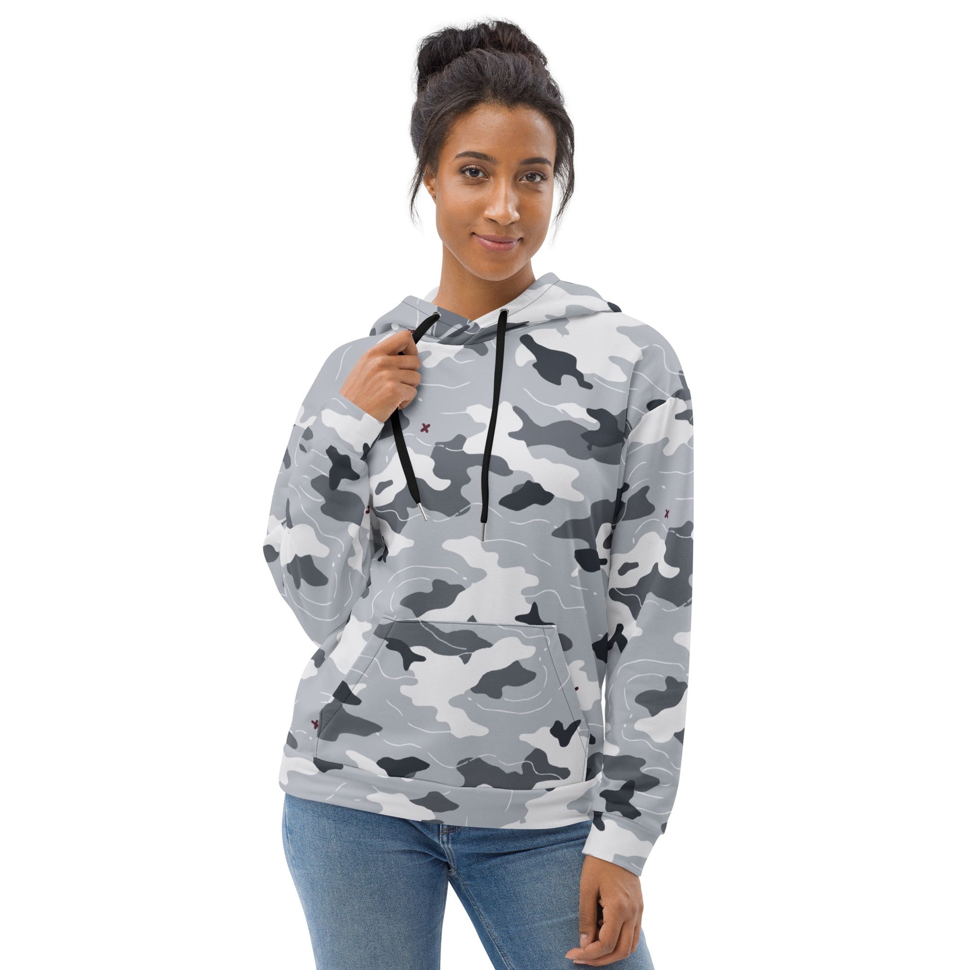 Frozen Tundra Topo CAMO Unisex Hoodie - Hoodies