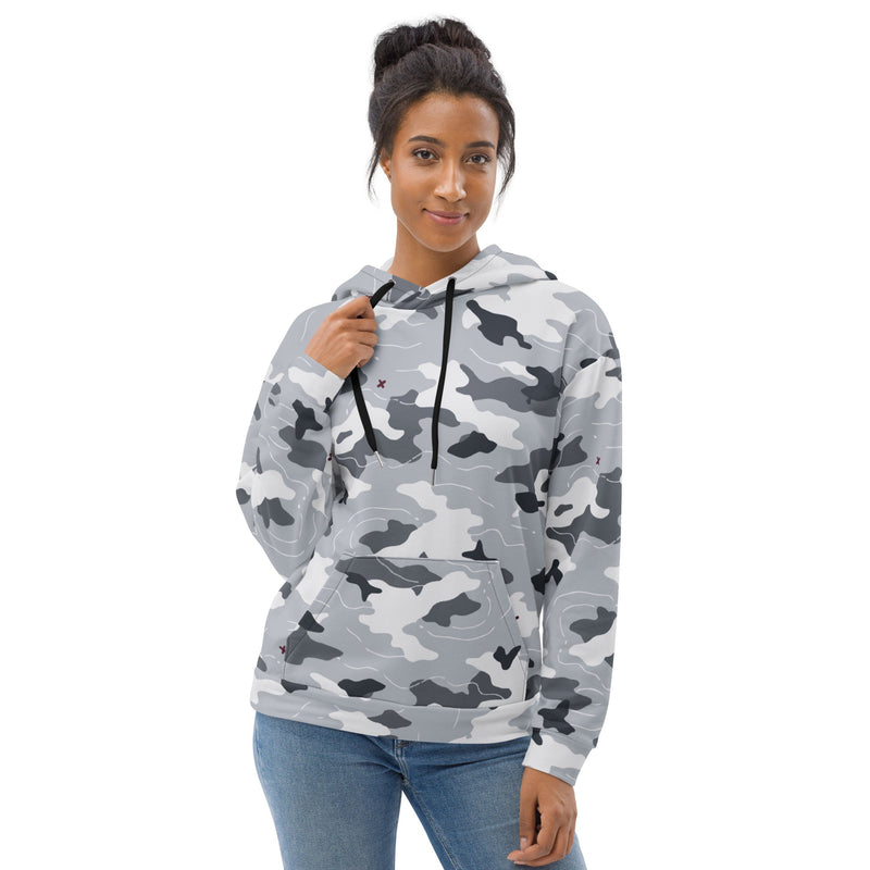 Frozen Tundra Topo CAMO Unisex Hoodie