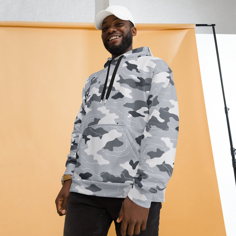 Frozen Tundra Topo CAMO Unisex Hoodie