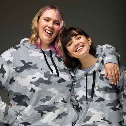 Frozen Tundra Topo CAMO Unisex Hoodie - Hoodies