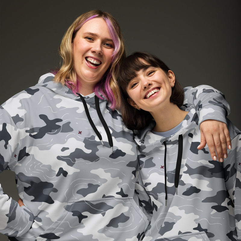 Frozen Tundra Topo CAMO Unisex Hoodie