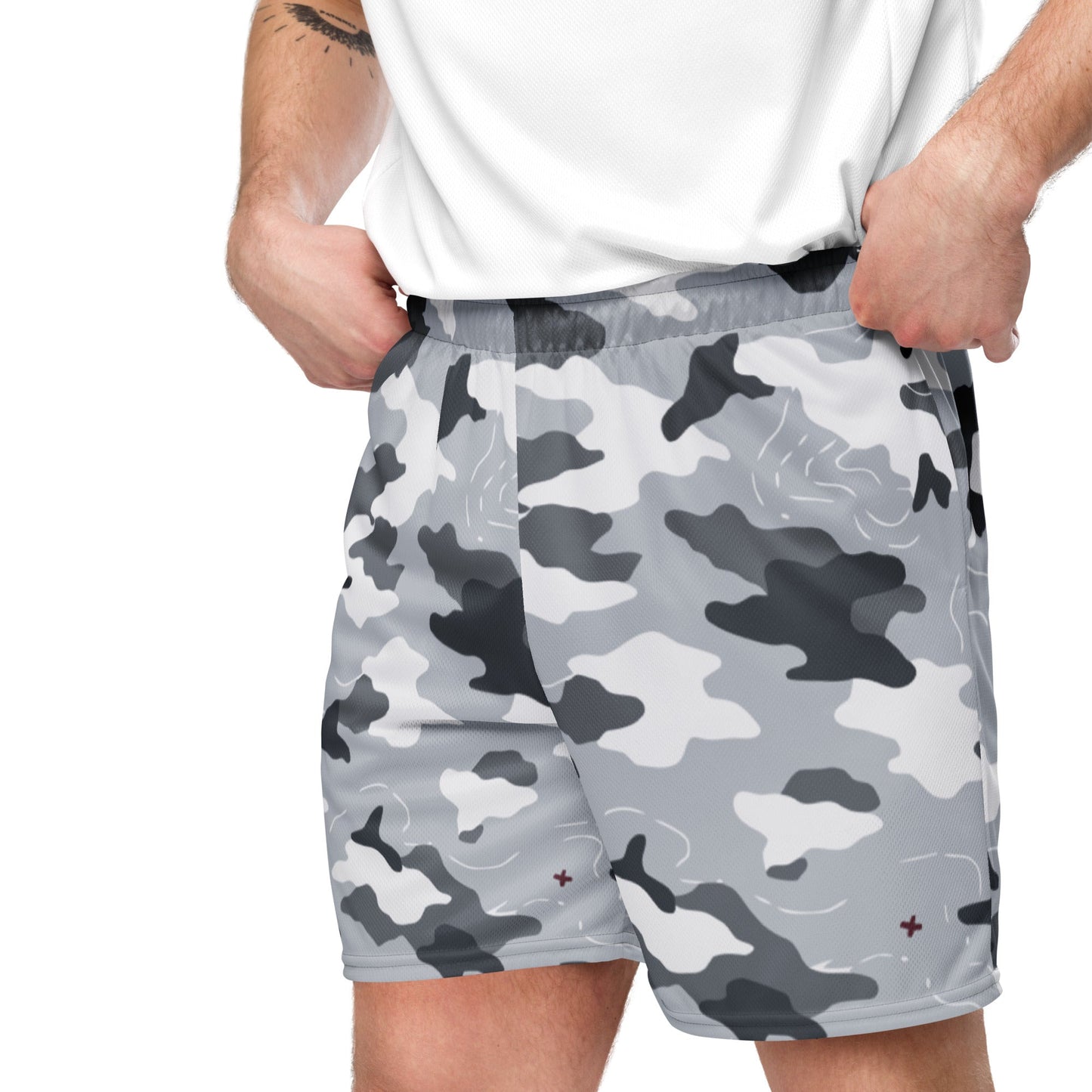 Frozen Tundra Topo CAMO Unisex mesh shorts - Mesh Shorts