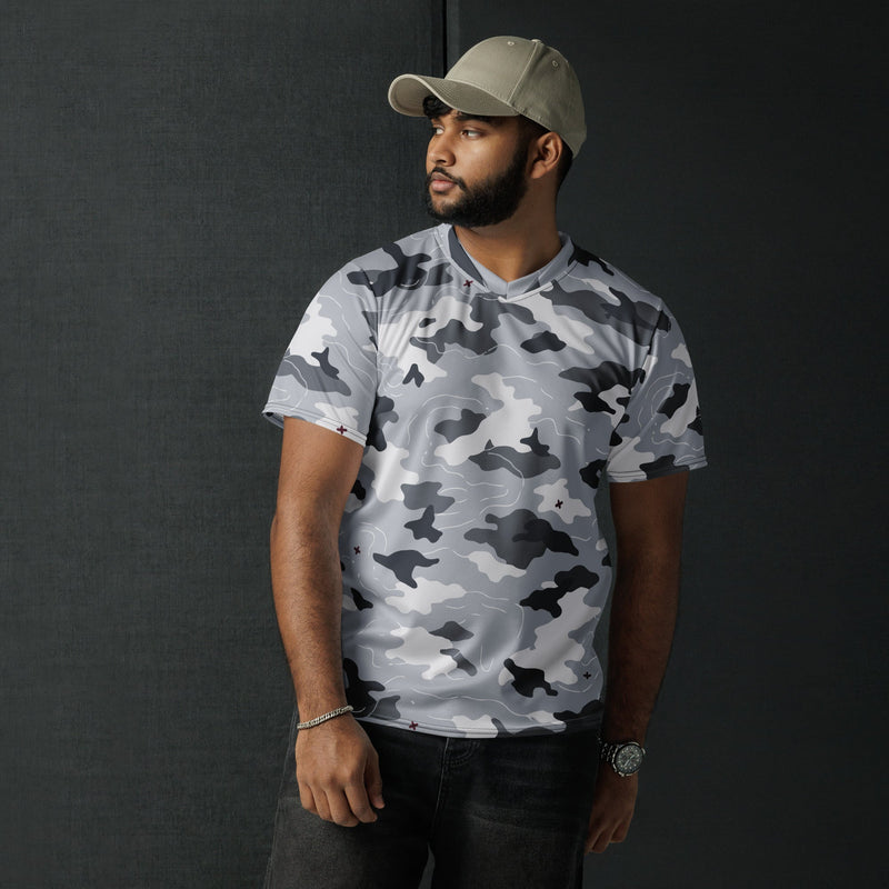 Frozen Tundra Topo CAMO Unisex Sports Jersey