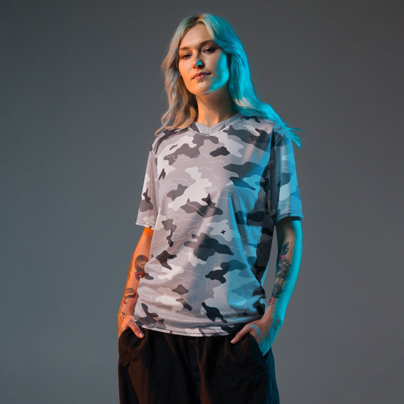 Frozen Tundra Topo CAMO Unisex Sports Jersey