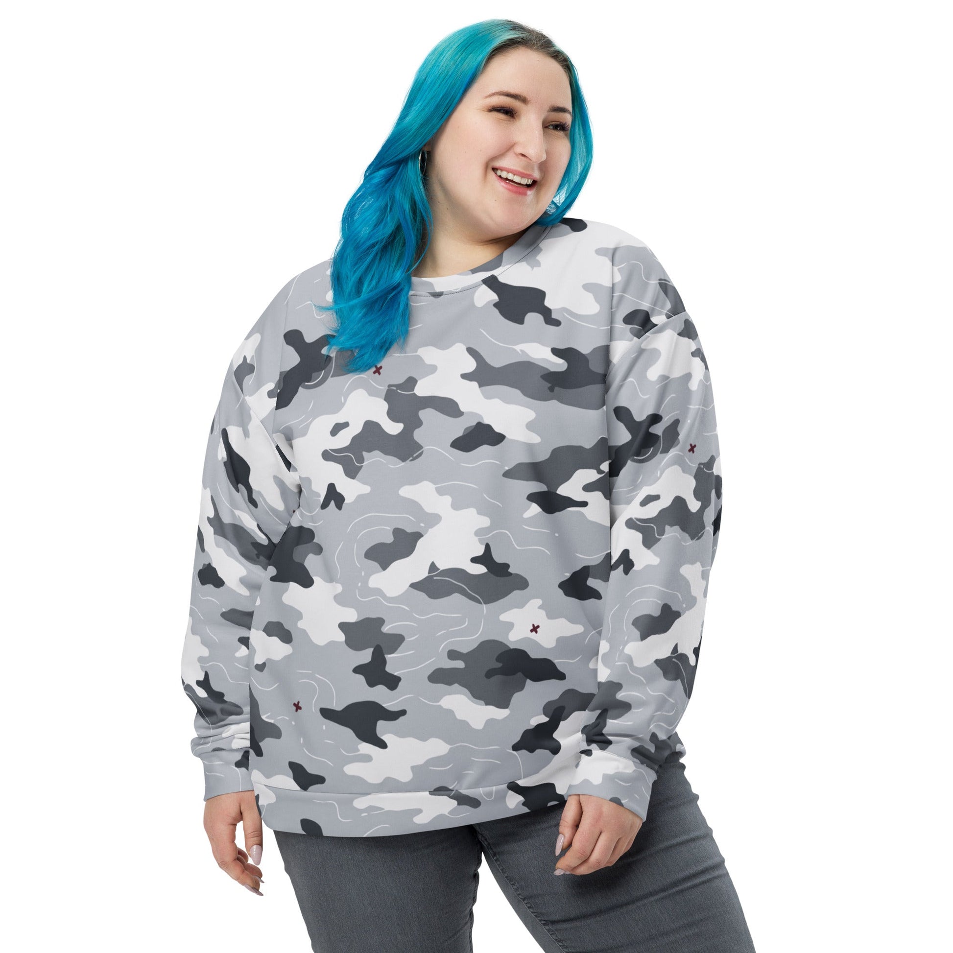 Frozen Tundra Topo CAMO Unisex Sweatshirt - Sweatshirts