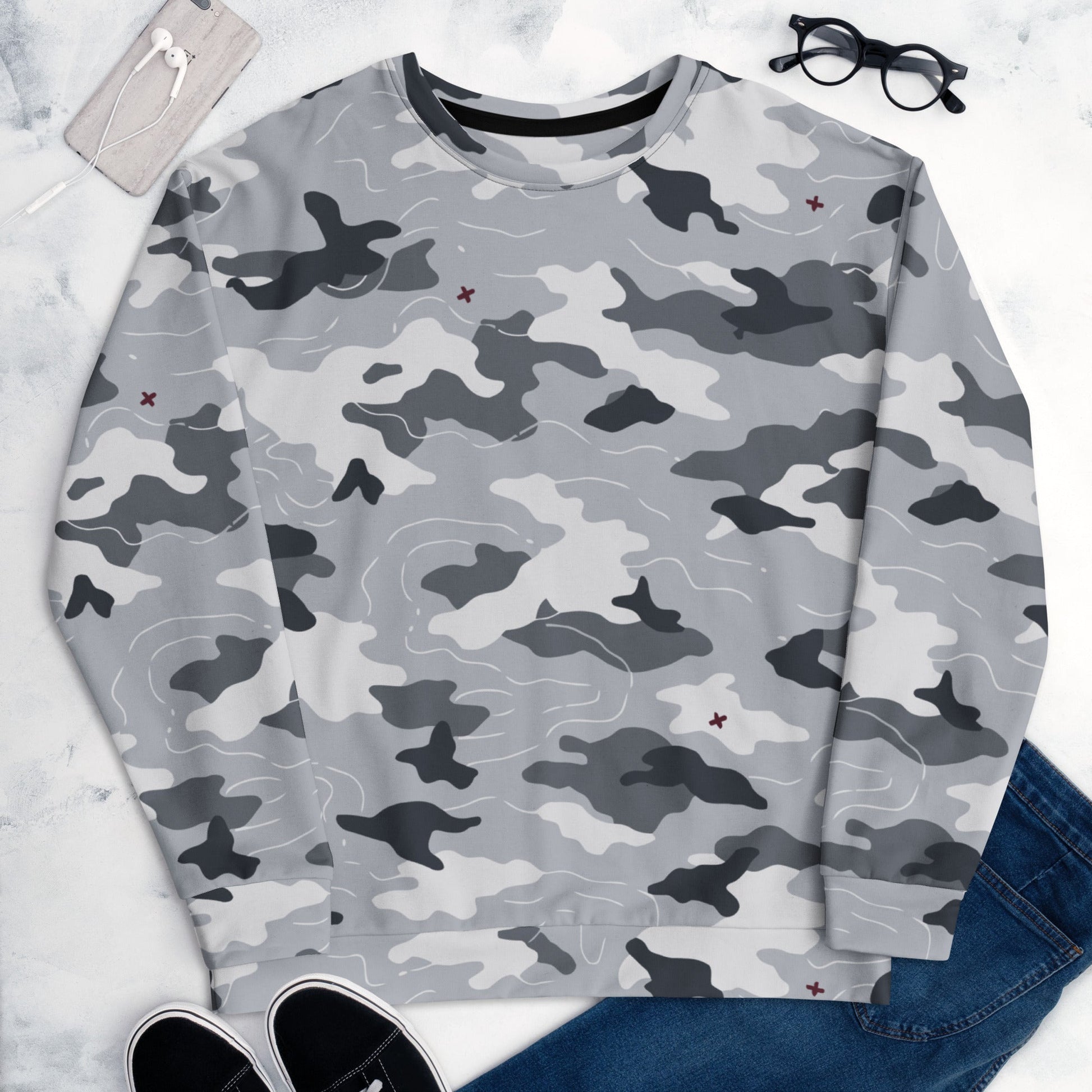 Frozen Tundra Topo CAMO Unisex Sweatshirt - Sweatshirts
