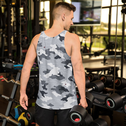Frozen Tundra Topo CAMO Unisex Tank Top - Tops