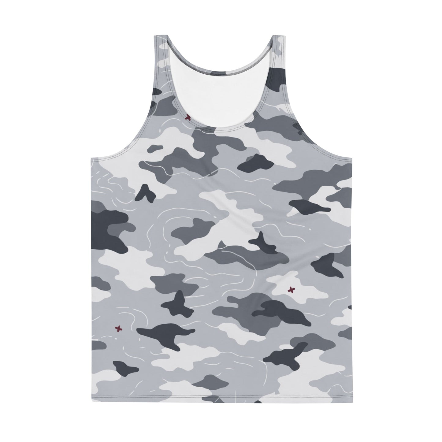 Frozen Tundra Topo CAMO Unisex Tank Top - Tops