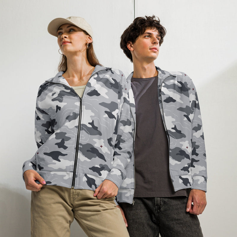 Frozen Tundra Topo CAMO Unisex Track Jacket - 2XS