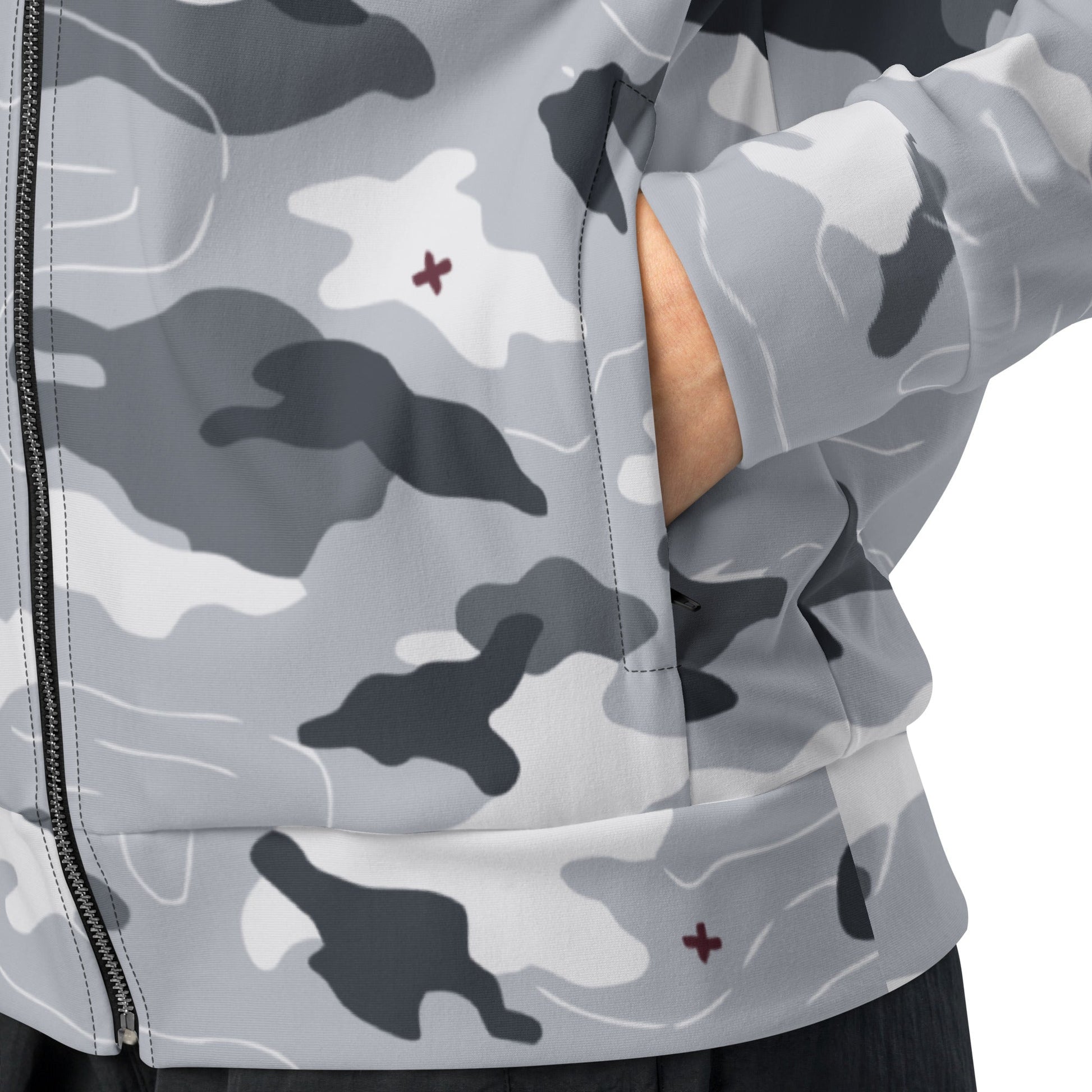 Frozen Tundra Topo CAMO Unisex track jacket - Track Jackets