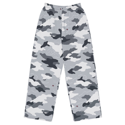 Frozen Tundra Topo CAMO unisex wide-leg pants - 2XS - Wide-leg Pants
