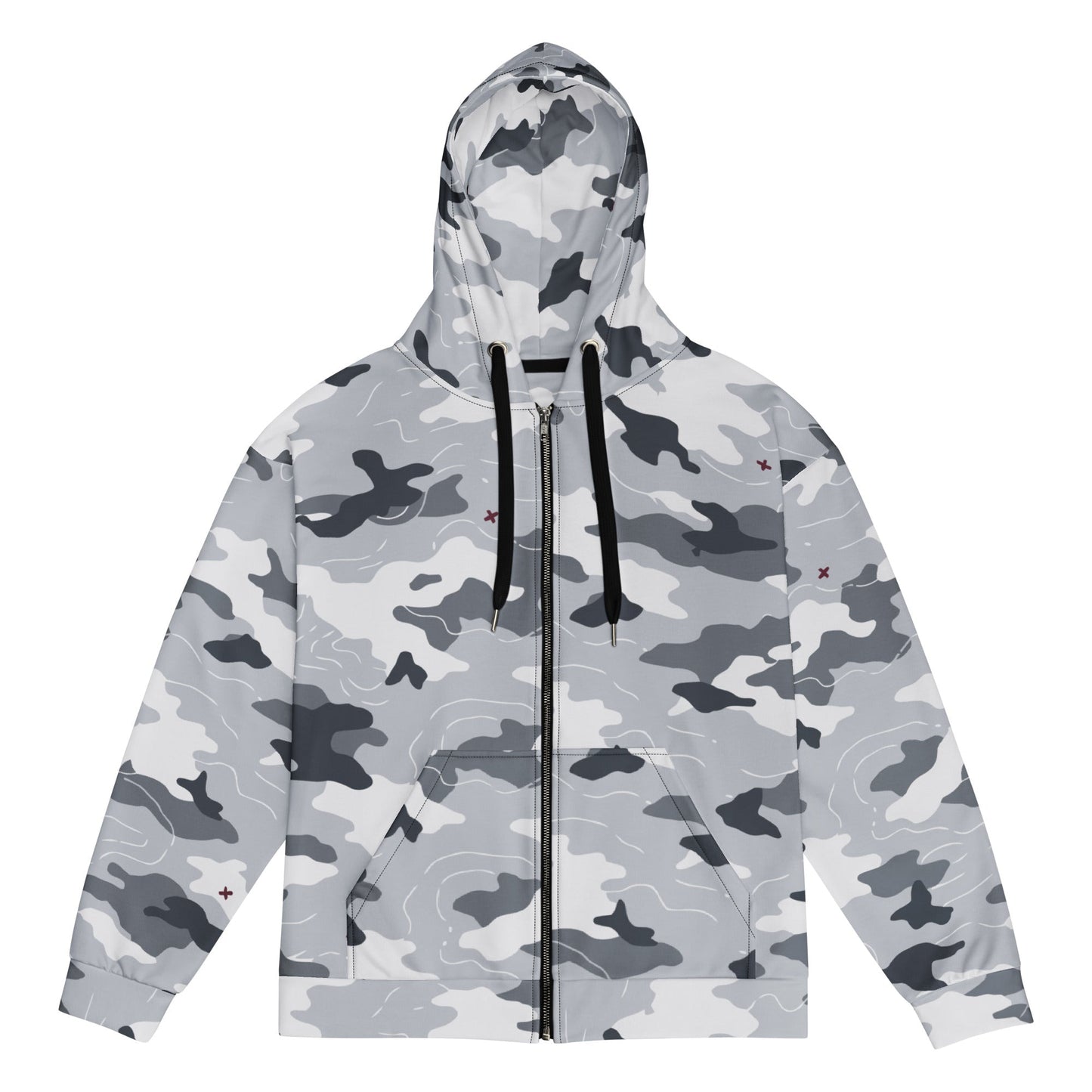 Frozen Tundra Topo CAMO Unisex zip hoodie - 2XS - Zip Hoodies