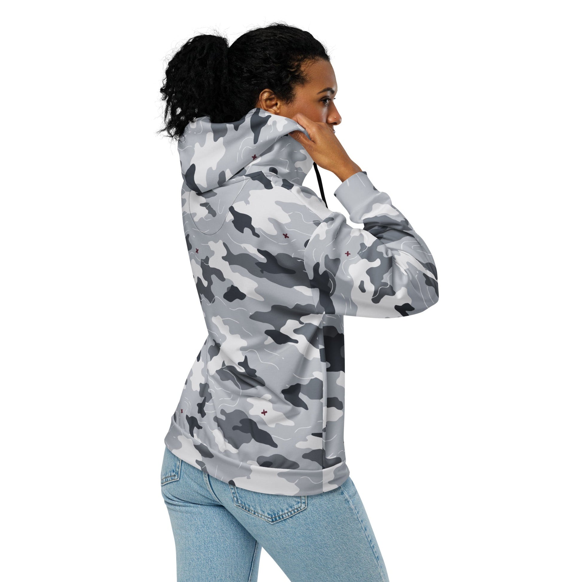 Frozen Tundra Topo CAMO Unisex zip hoodie - Zip Hoodies