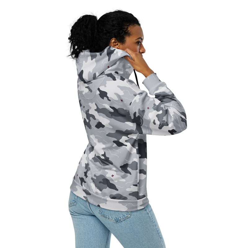 Frozen Tundra Topo CAMO Unisex Zip Hoodie
