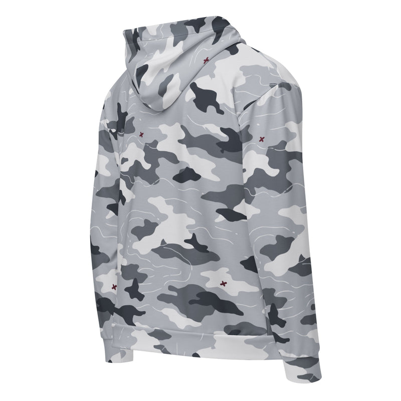 Frozen Tundra Topo CAMO Unisex Zip Hoodie