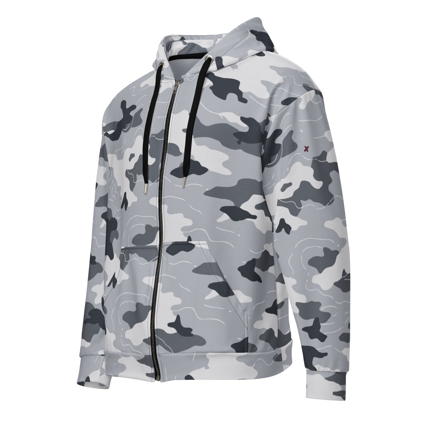 Frozen Tundra Topo CAMO Unisex zip hoodie - Zip Hoodies