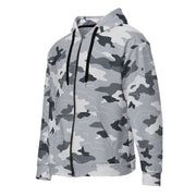 Frozen Tundra Topo CAMO Unisex Zip Hoodie