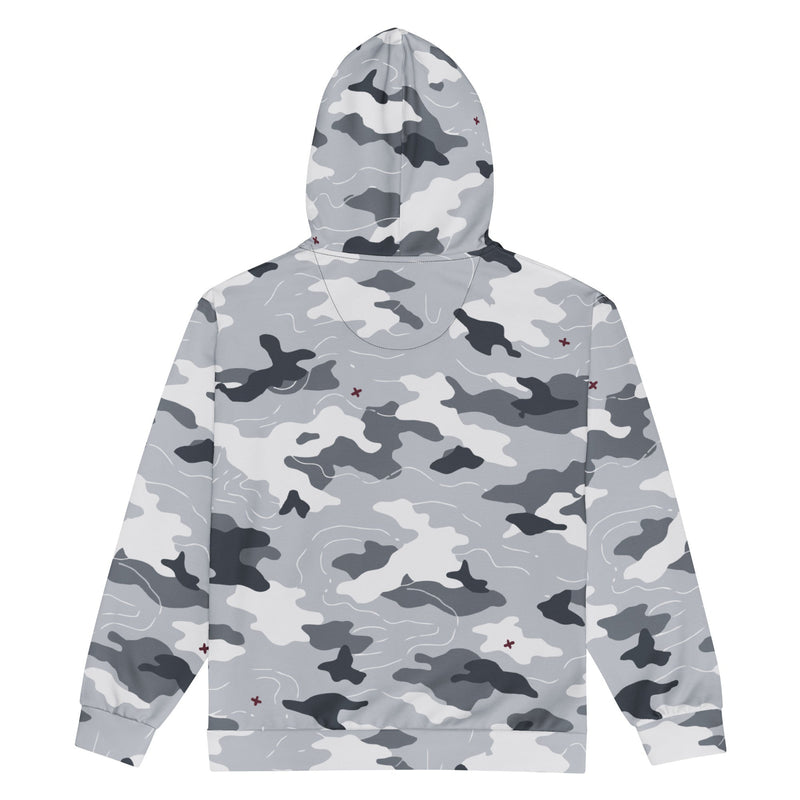 Frozen Tundra Topo CAMO Unisex Zip Hoodie