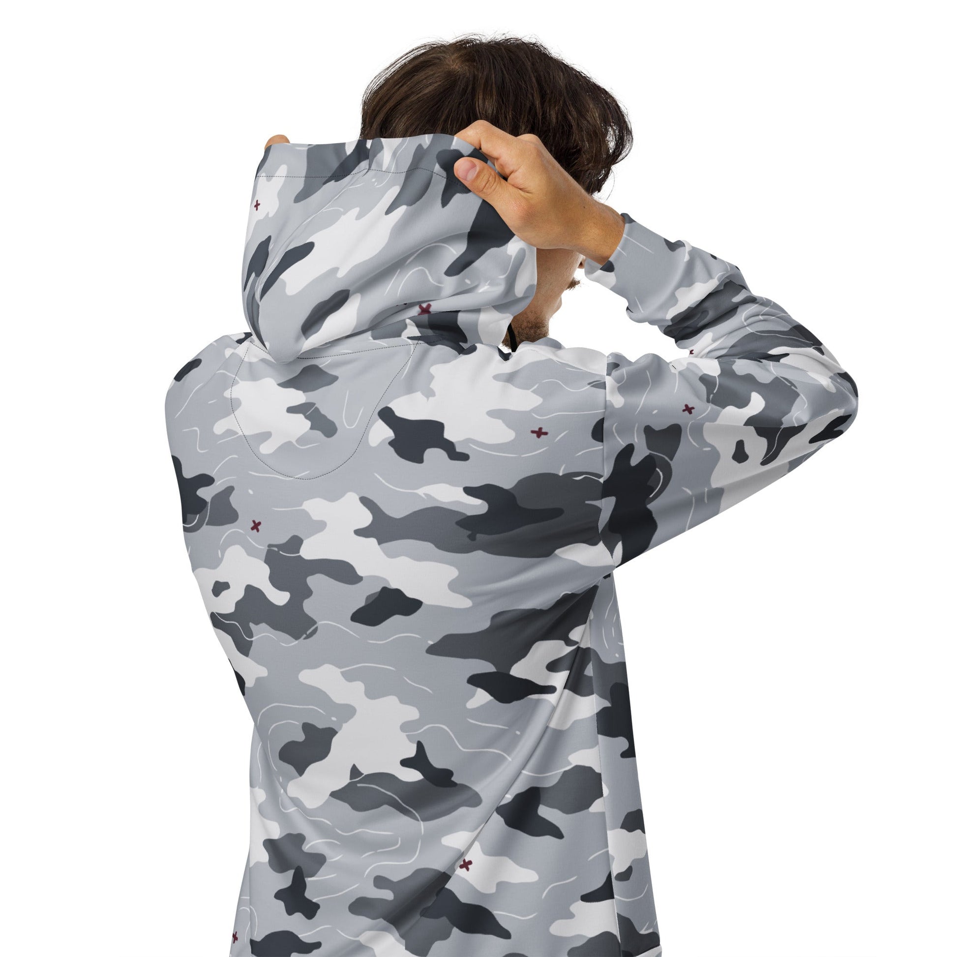 Frozen Tundra Topo CAMO Unisex zip hoodie - Zip Hoodies