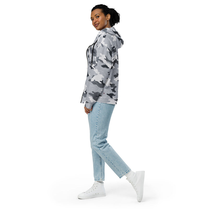 Frozen Tundra Topo CAMO Unisex Zip Hoodie