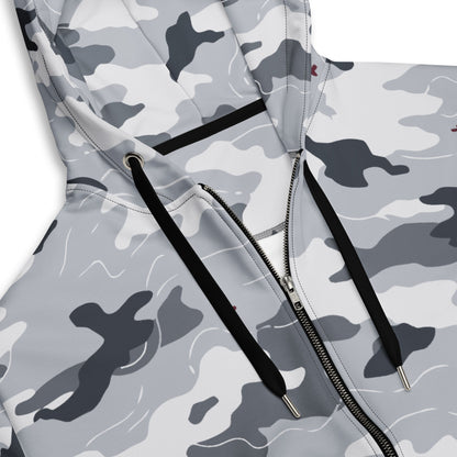 Frozen Tundra Topo CAMO Unisex zip hoodie - Zip Hoodies