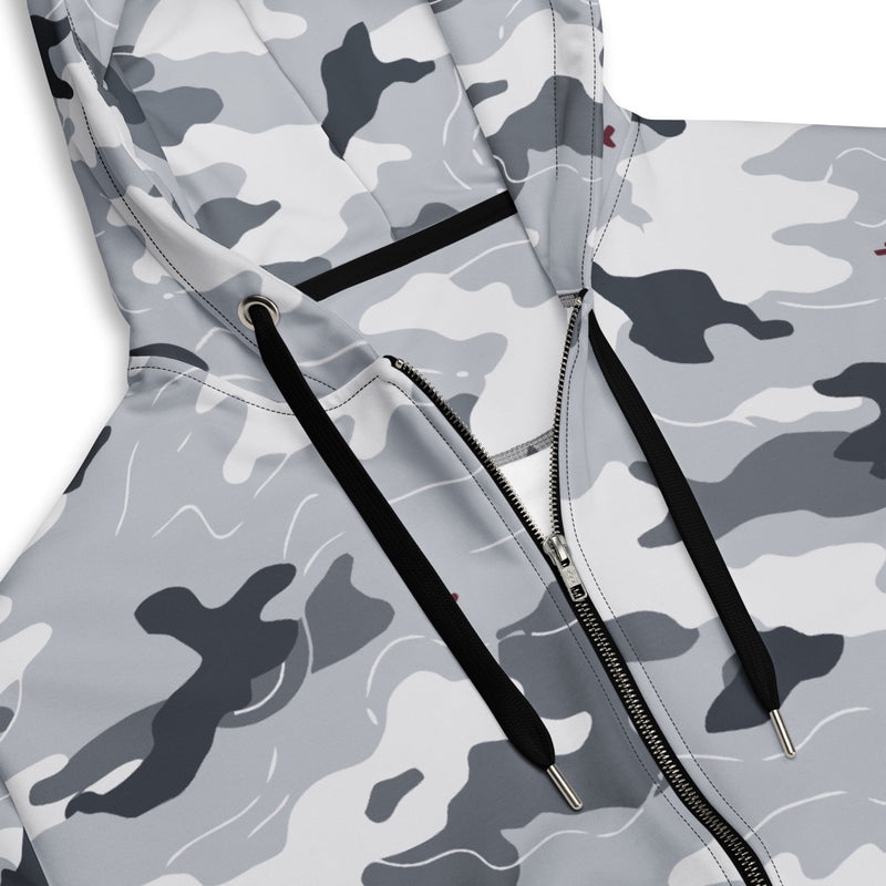 Frozen Tundra Topo CAMO Unisex Zip Hoodie