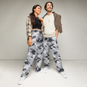Frozen Tundra Topo CAMO Unisex Wide-Leg Joggers - 2XS