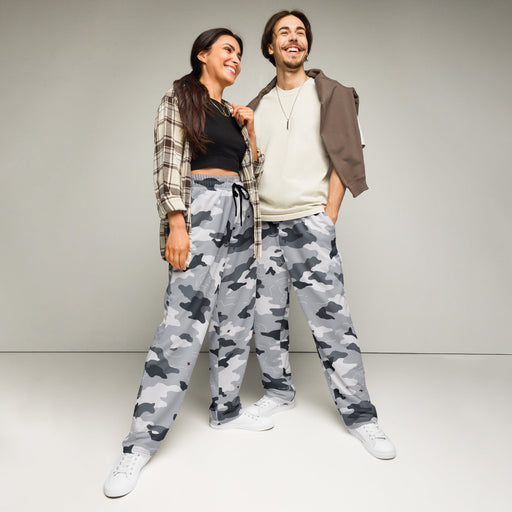 Frozen Tundra Topo CAMO Unisex Wide-Leg Joggers - 2XS