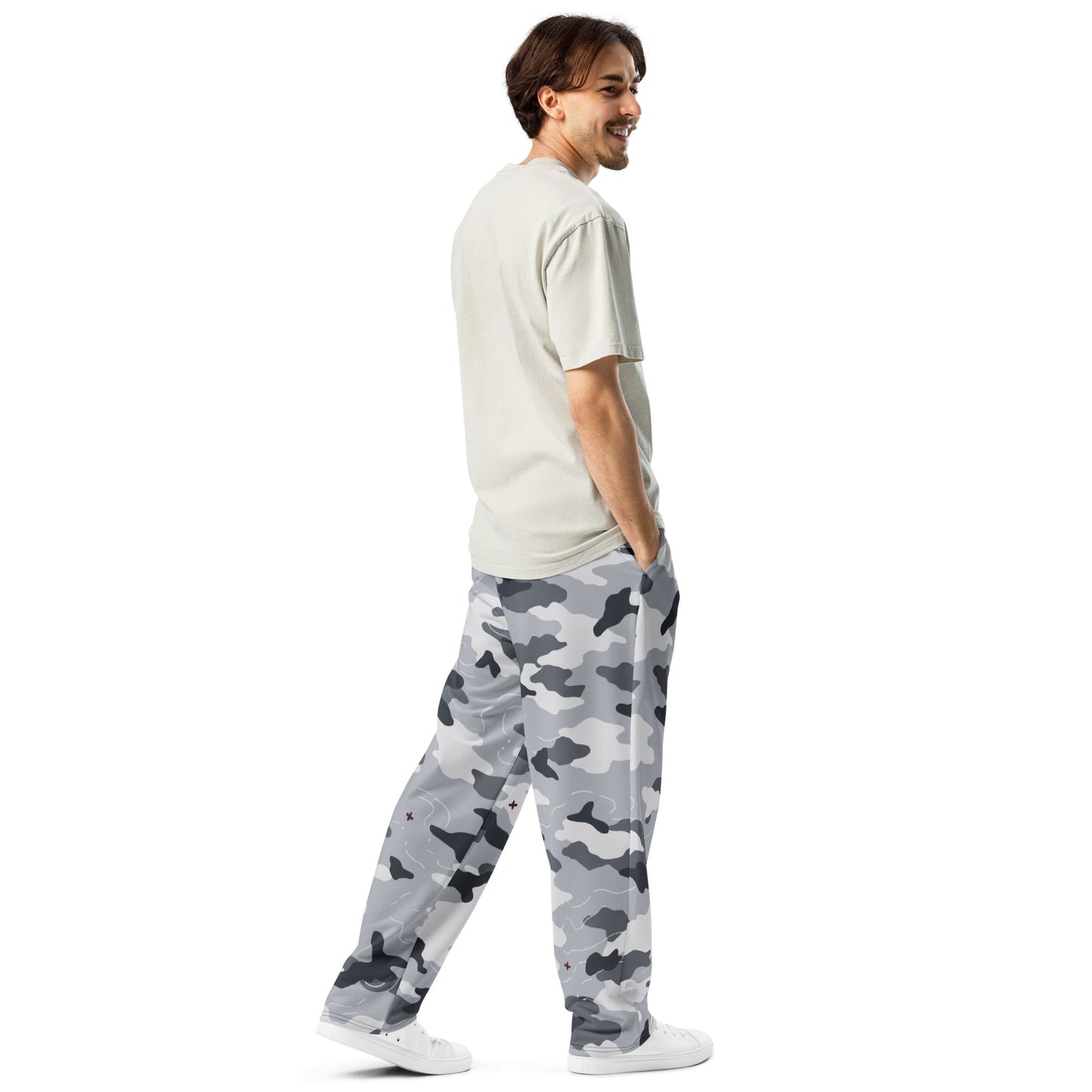 Frozen Tundra Topo CAMO Wide-leg joggers - Joggers