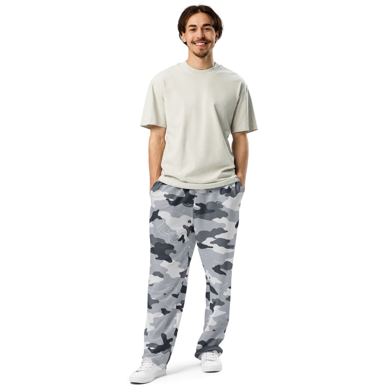 Frozen Tundra Topo CAMO Unisex Wide-Leg Joggers