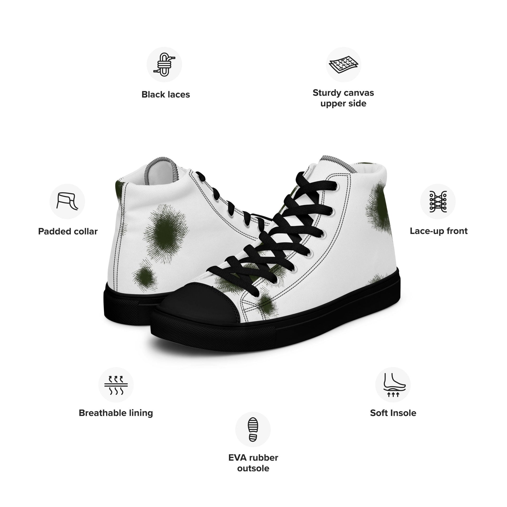 German Alpine Schneetarn CAMO Mens high top canvas shoes - High Top Canvas Shoes