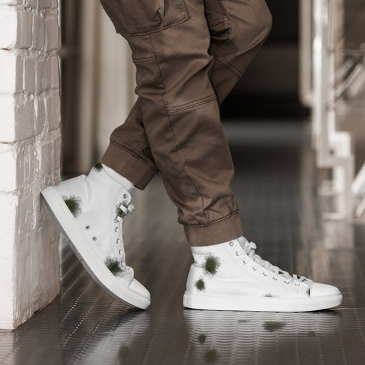 Schneetarn Alpine CAMO Mens High-Top Canvas Shoes - White / 5