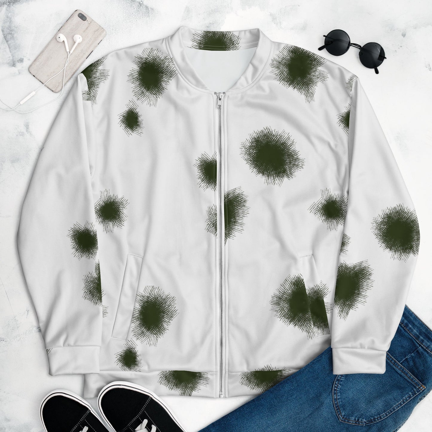 German Alpine Schneetarn CAMO Unisex Bomber Jacket - XS - Jackets