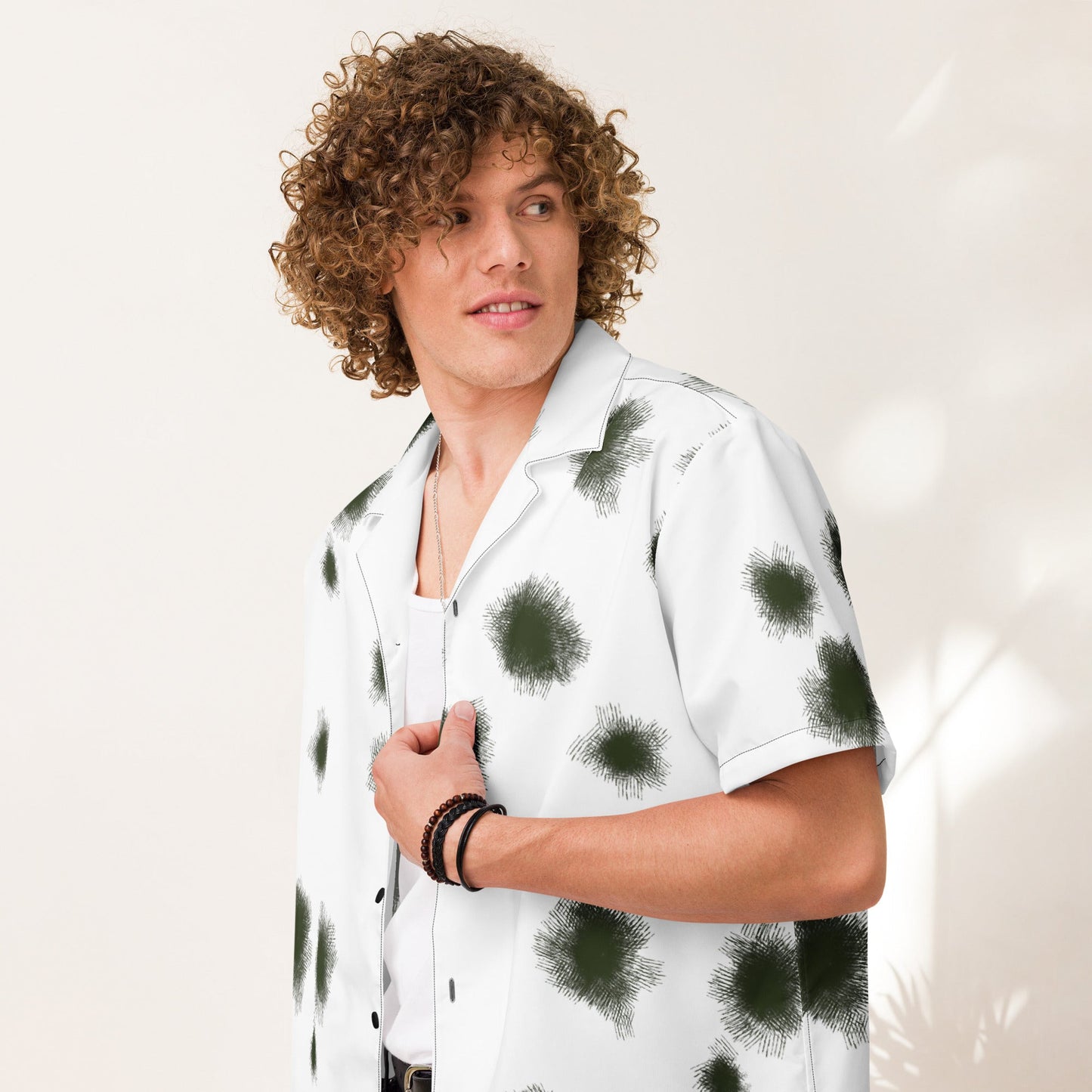 German Alpine Schneetarn CAMO Unisex button shirt - Button Shirts