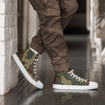 German Ambush Daimler-Benz Tank CAMO Mens high top canvas shoes - White / 5 - High Top Canvas Shoes
