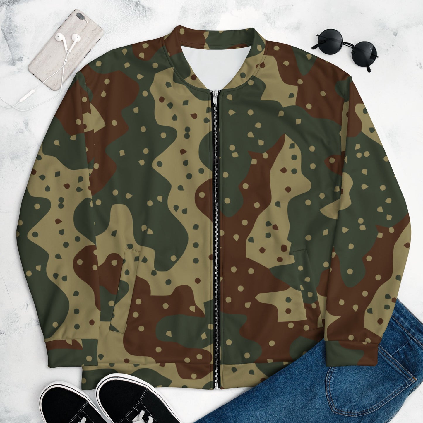 German Ambush Daimler-Benz Tank CAMO Unisex Bomber Jacket - XS - Jackets