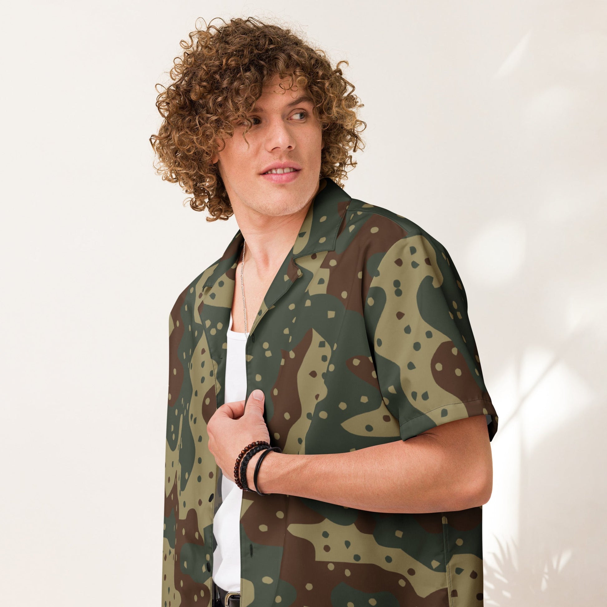 German Ambush Daimler-Benz Tank CAMO Unisex button shirt - Button Shirts