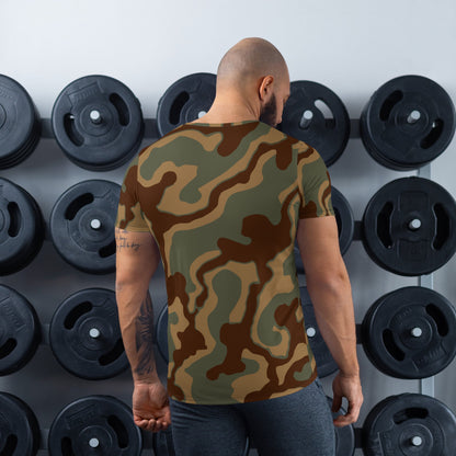 German Ambush Normandy Tank CAMO Mens Athletic T-shirt - T-Shirts