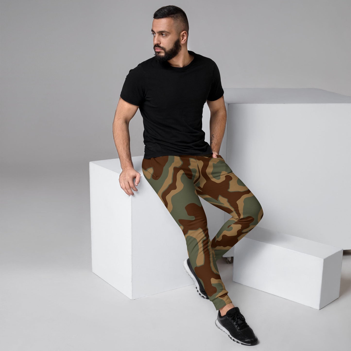 German Ambush Normandy Tank CAMO Mens Joggers - XS