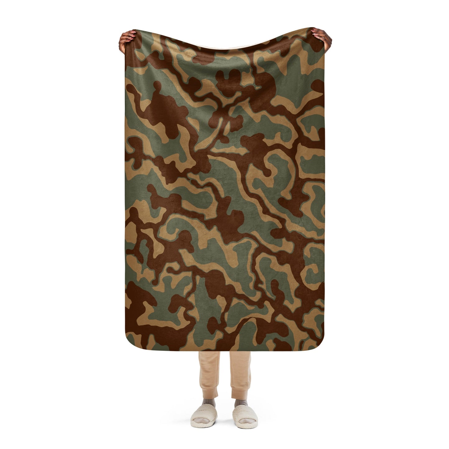 German Ambush Normandy Tank CAMO Sherpa blanket - 37″×57″ - Blankets