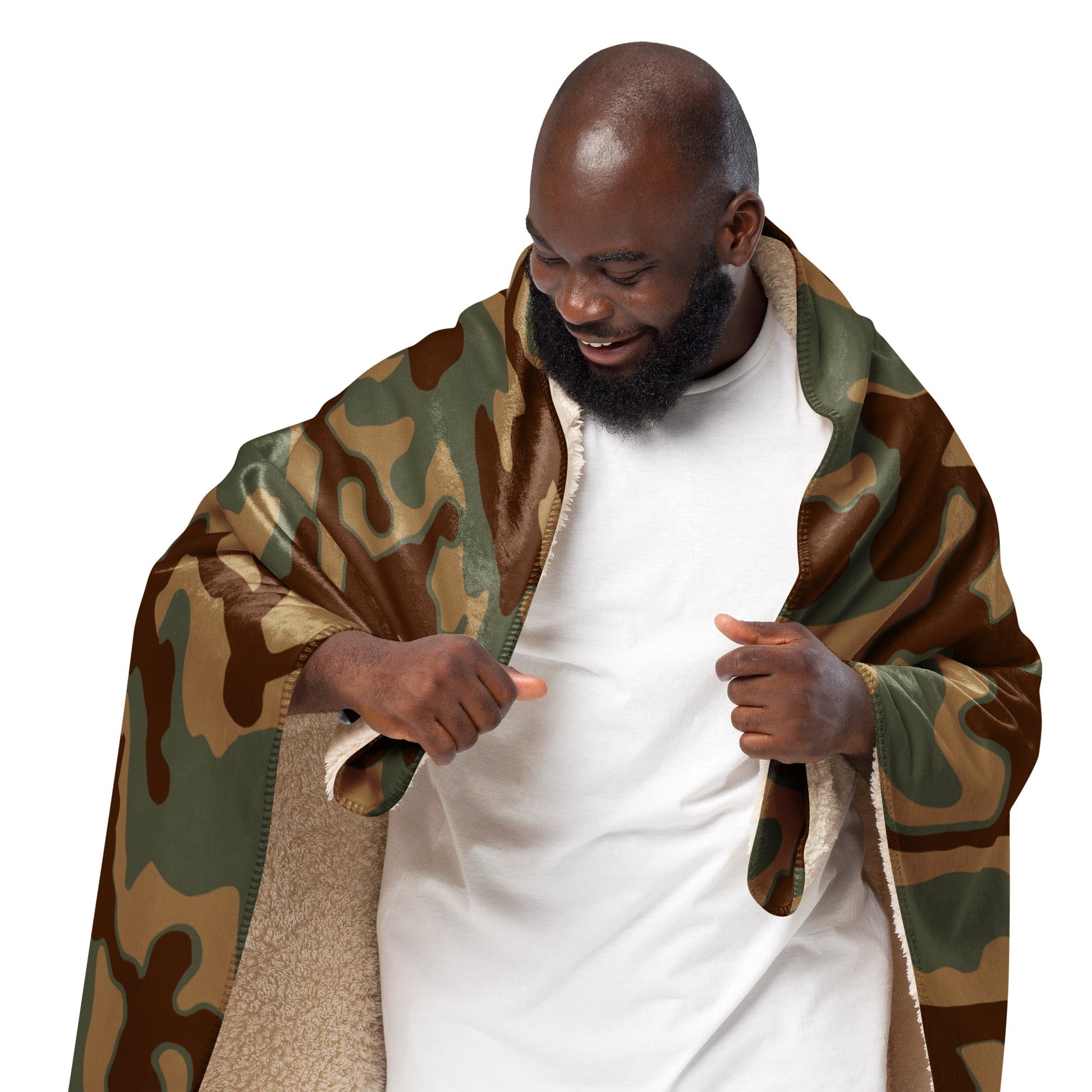 German Ambush Normandy Tank CAMO Sherpa blanket - Blankets