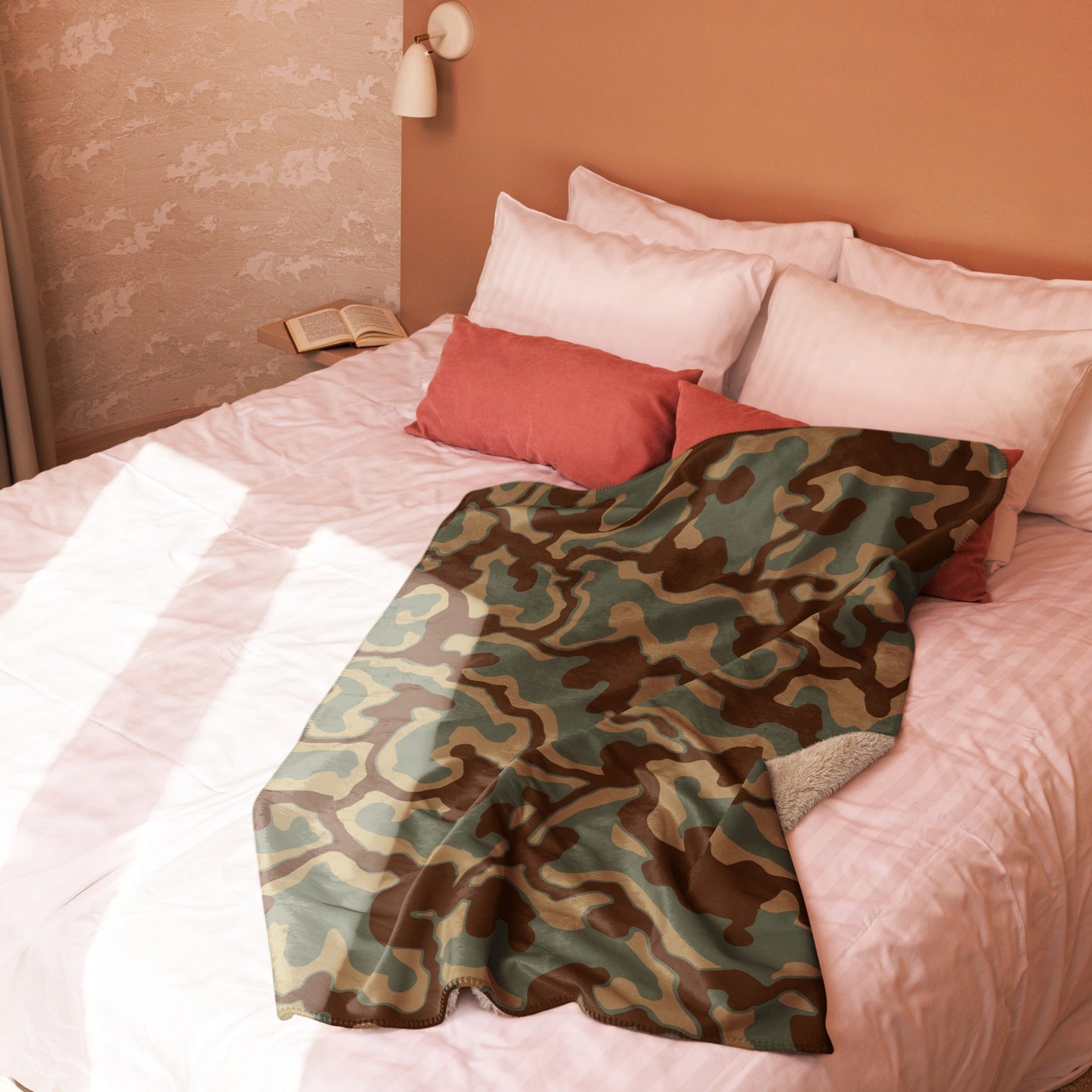 German Ambush Normandy Tank CAMO Sherpa blanket - Blankets
