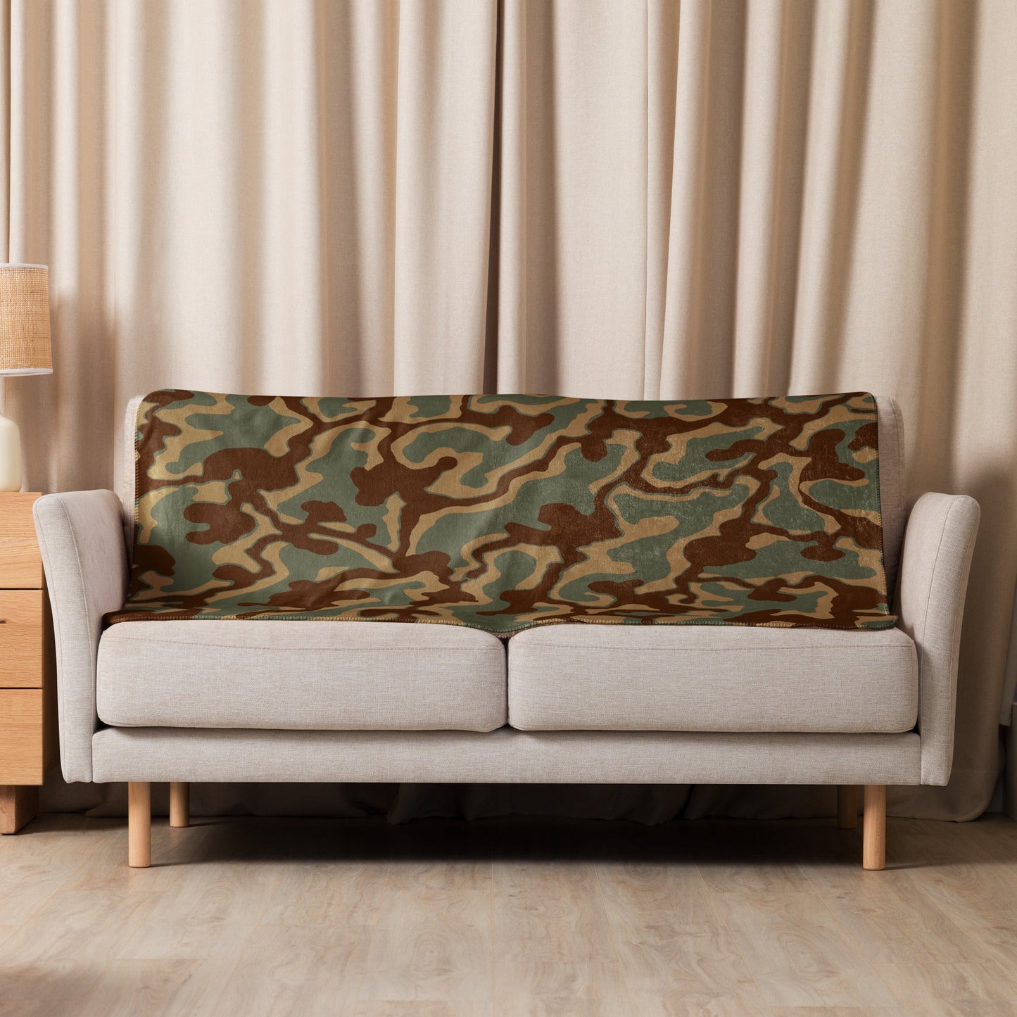 German Ambush Normandy Tank CAMO Sherpa blanket - Blankets