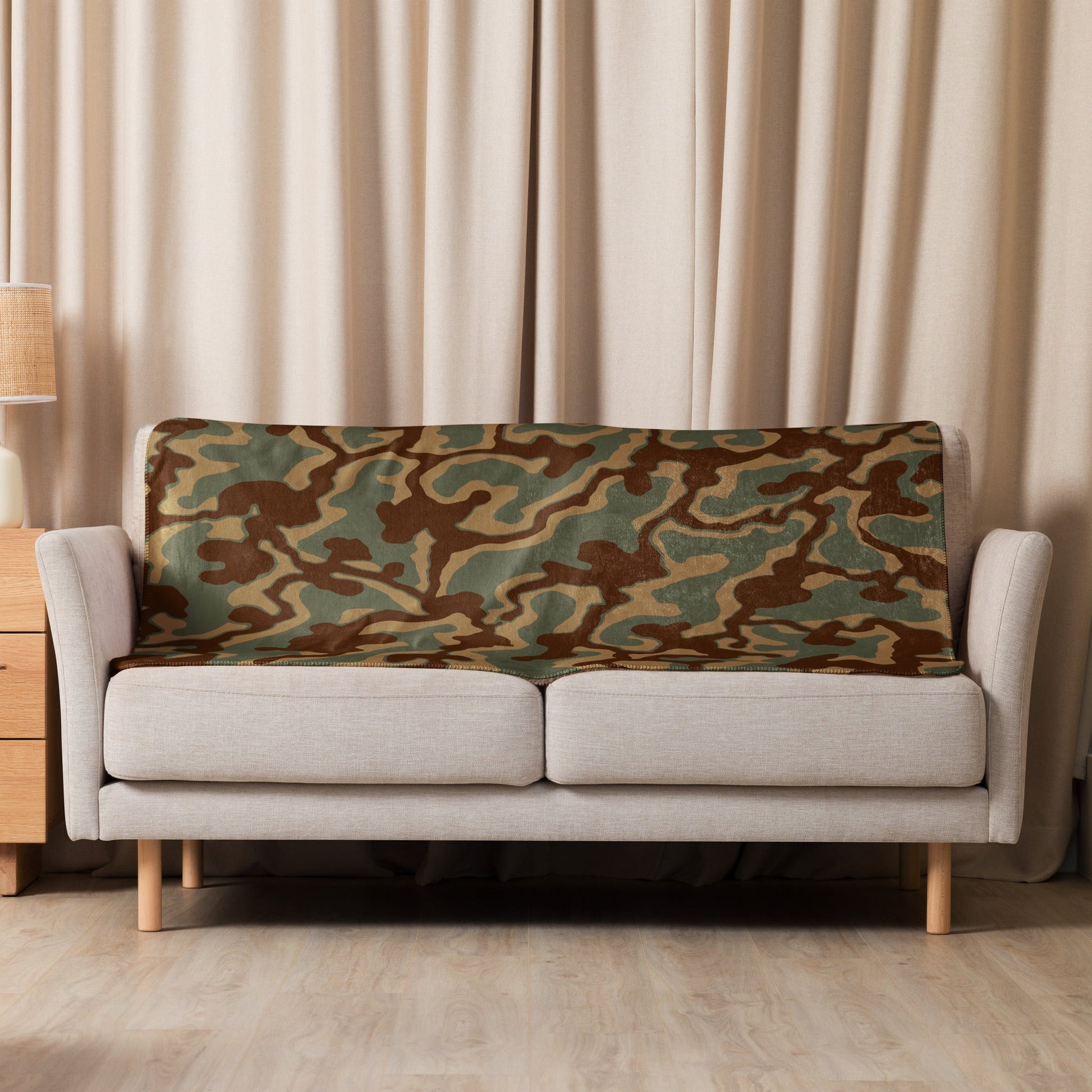 German Ambush Normandy Tank CAMO Sherpa blanket - Blankets