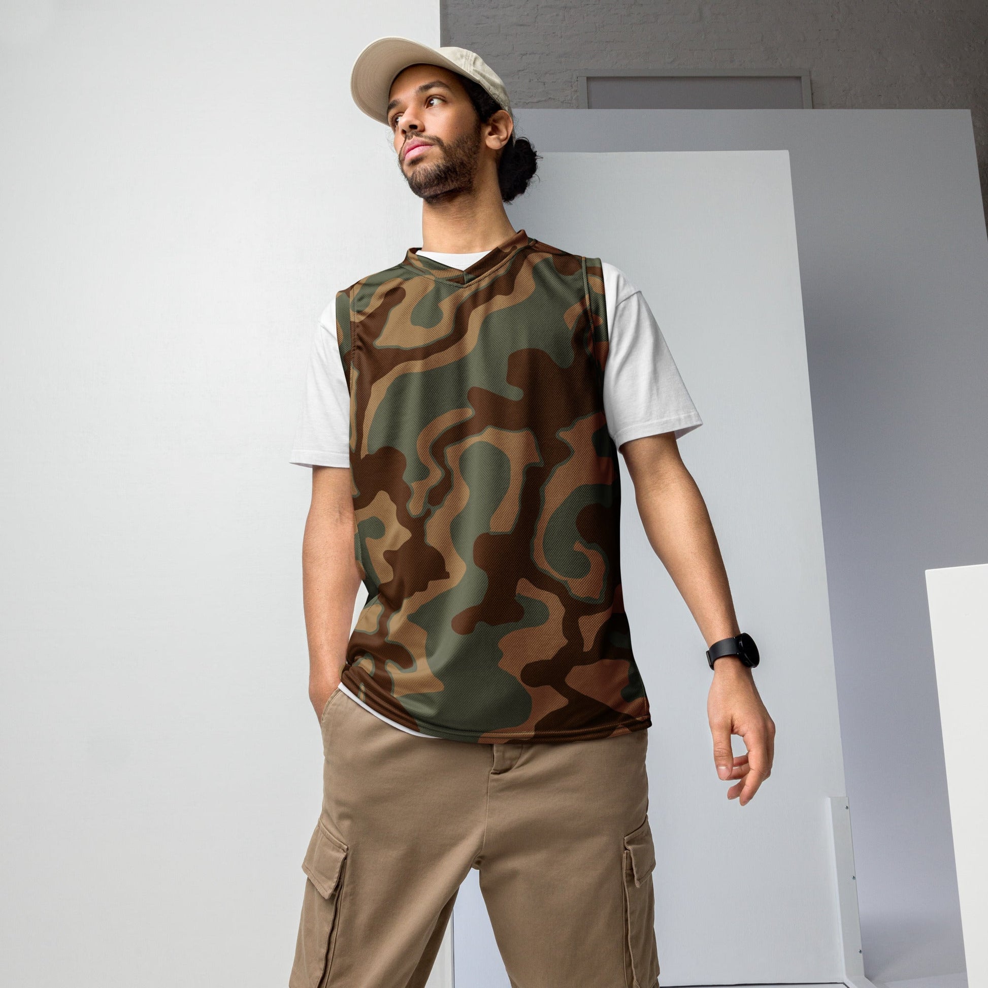 German Ambush Normandy Tank CAMO unisex basketball jersey - 2XS - Basketball Jerseys